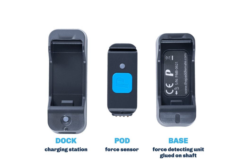 paddle mate canoe sensor to measure power force speed stroke rate