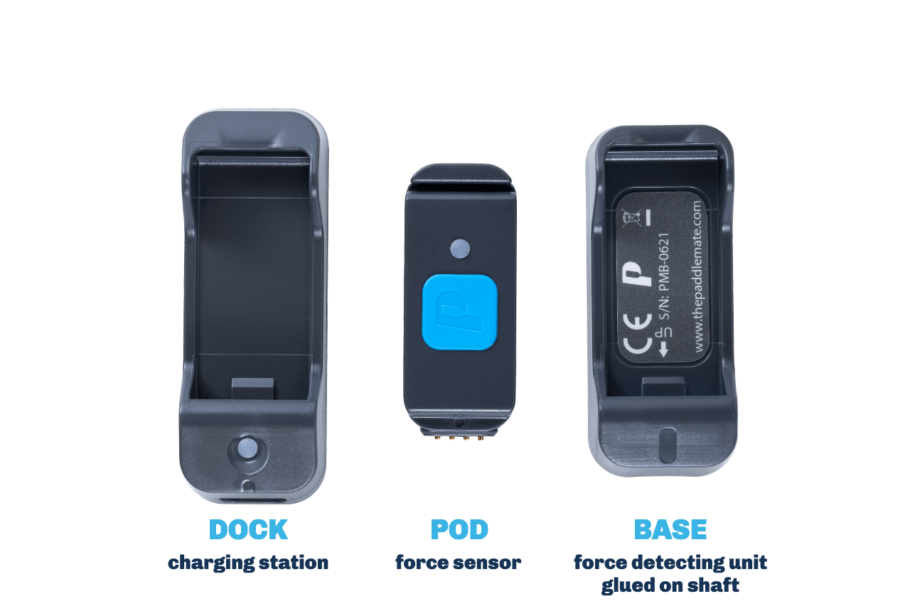 paddle mate canoe sensor to measure power force speed stroke rate